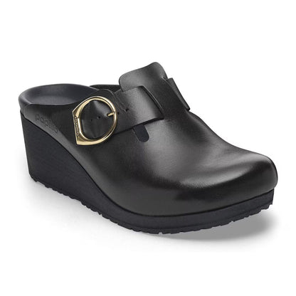 Birkenstock Unisex Fanny Ring Buckle Natural Leather Black