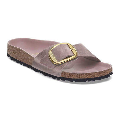 Birkenstock Unisex Madrid Big Buckle Waxy Leather Lavender Blush