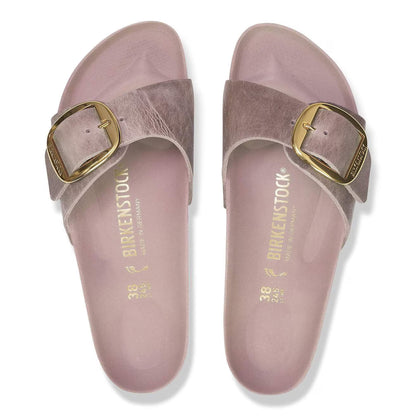 Birkenstock Unisex Madrid Big Buckle Waxy Leather Lavender Blush