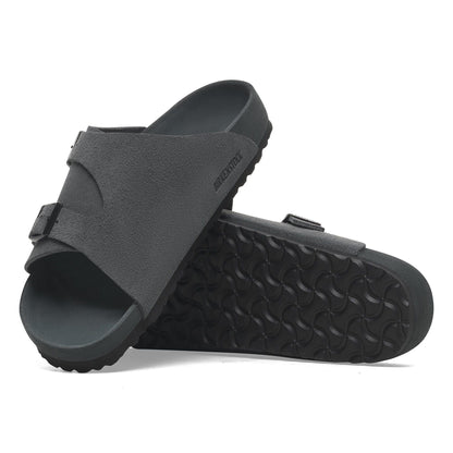 Birkenstock Unisex Zurich Suede Leather Exquisit Allover Charcoal