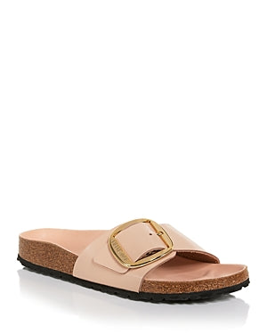 Birkenstock Madrid Big Buckle Natural Leather High Shine