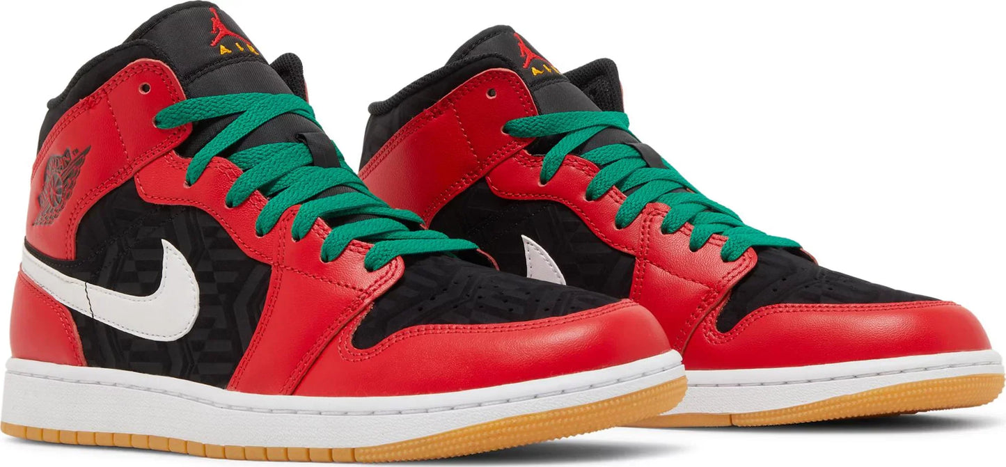 Air Jordan Men's Retro 1 Mid Se 'Christmas' Sneakers
