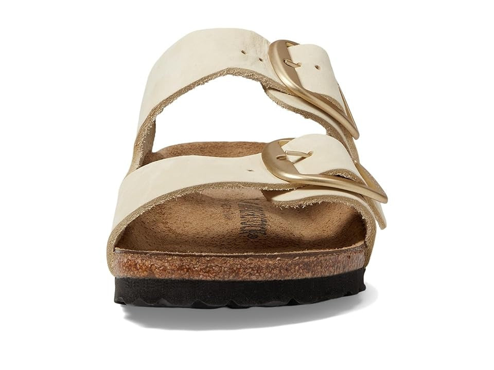 Birkenstock Unisex Arizona Big Buckle Nubuck Leather Ecru