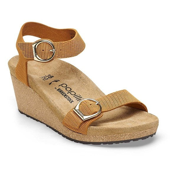 Birkenstock Unisex Soley Ring Buckle Nubuck Leather Emb Burnt Orange