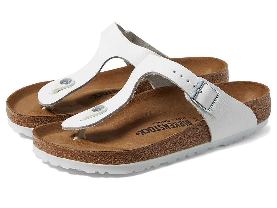 Birkenstock Unisex Gizeh Natural Leather White
