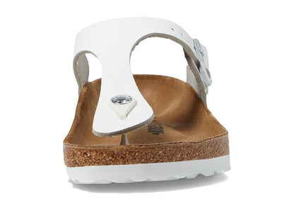 Birkenstock Unisex Gizeh Natural Leather White