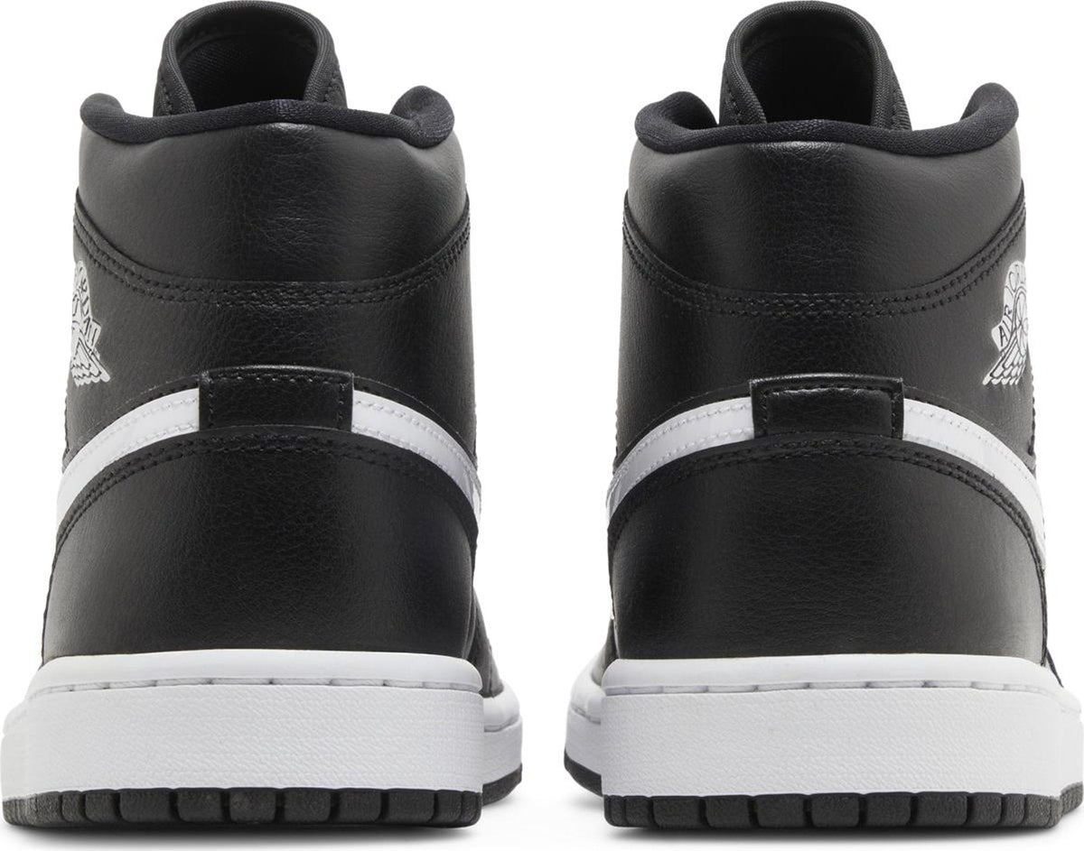 Air Jordan Women's Retro 1 Mid 'Black White' Sneakers