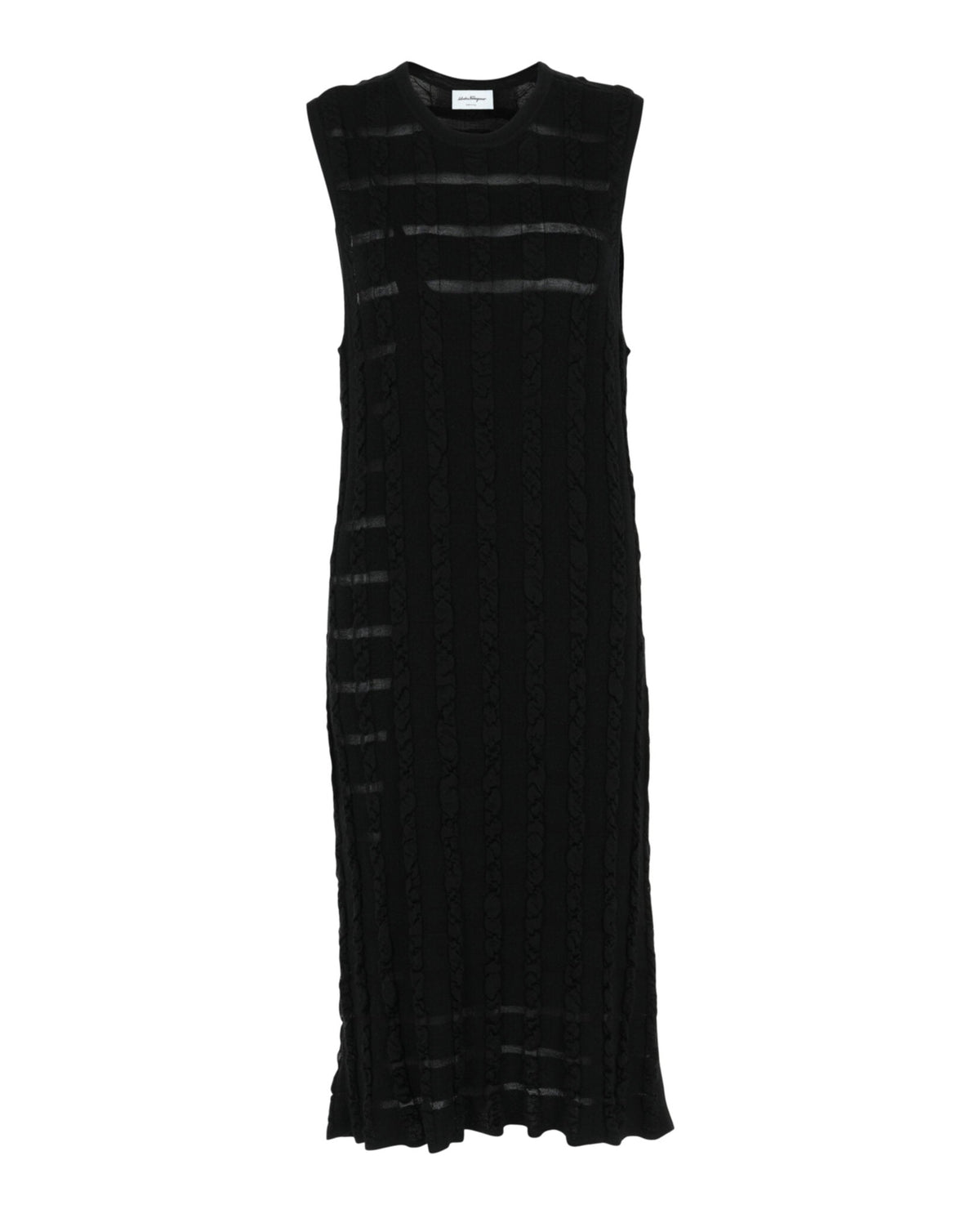 Ferragamo Cable Knit Midi Dress