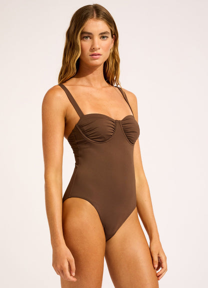 Seafolly Collective Ruched Underwire One Piece Swimsuit