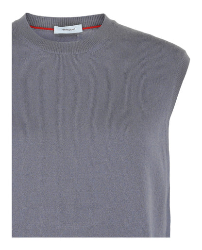 Ferragamo Ribbed Cashmere Knit Vest