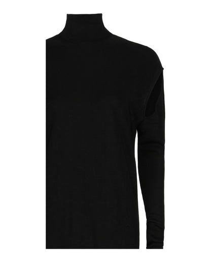Ferragamo Cutout and Fringe Hem Dress