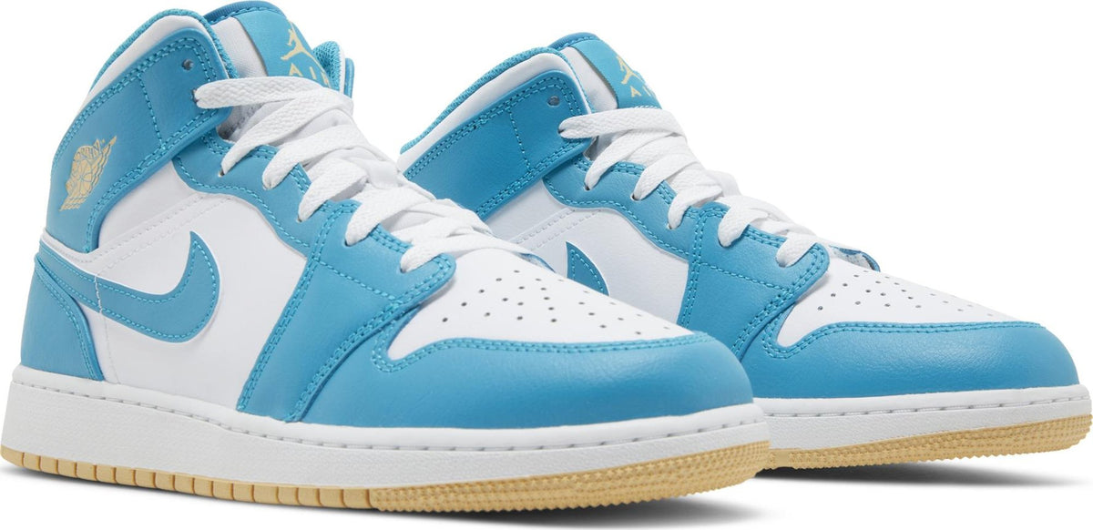 Air Jordan Grade School Retro 1 Mid 'Aquatone Gs' Sneakers