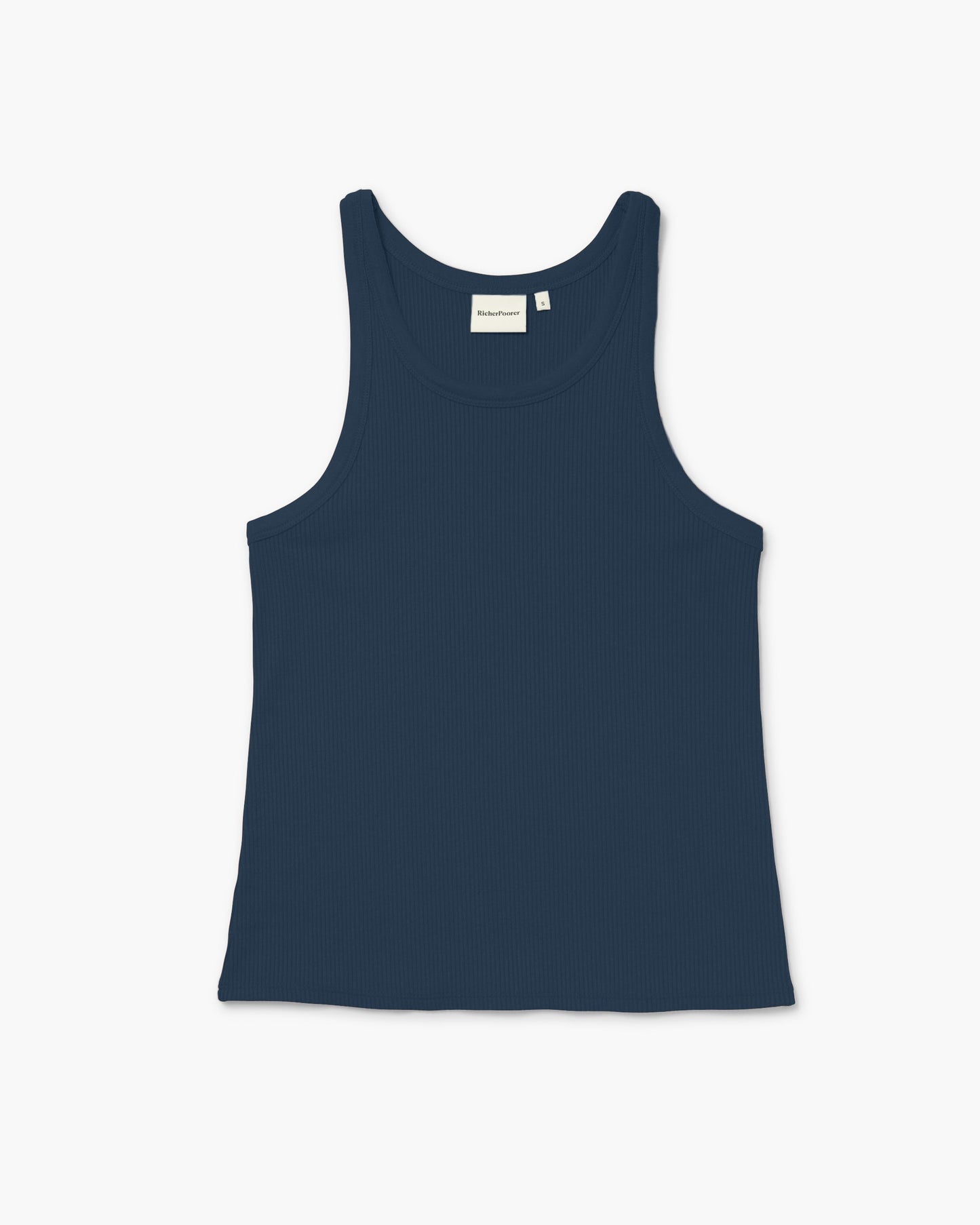 Womens Vintage Rib Tank - Lyocell Rib Knit - Moonlit Ocean