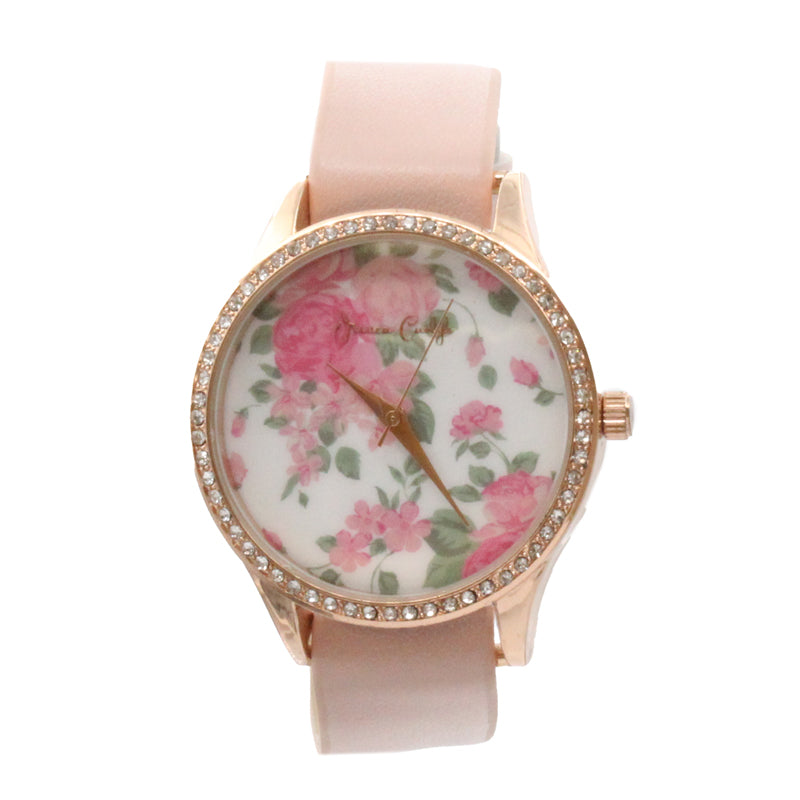 Jessica Carlyle Rose Gold Floral Ladies Watch & 4 Extra Straps (Blemished Box)