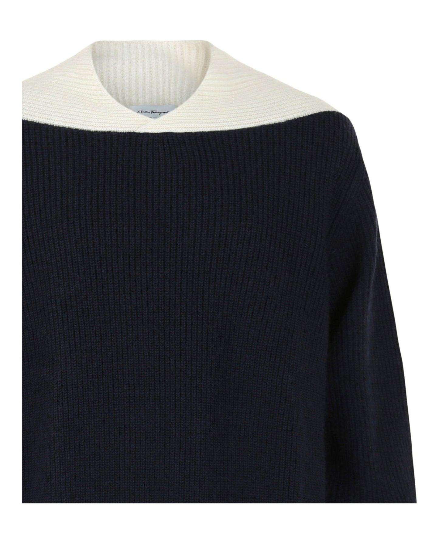 Ferragamo Two-Tone Knit Sweater