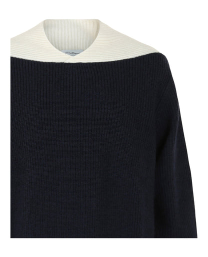 Ferragamo Two-Tone Knit Sweater