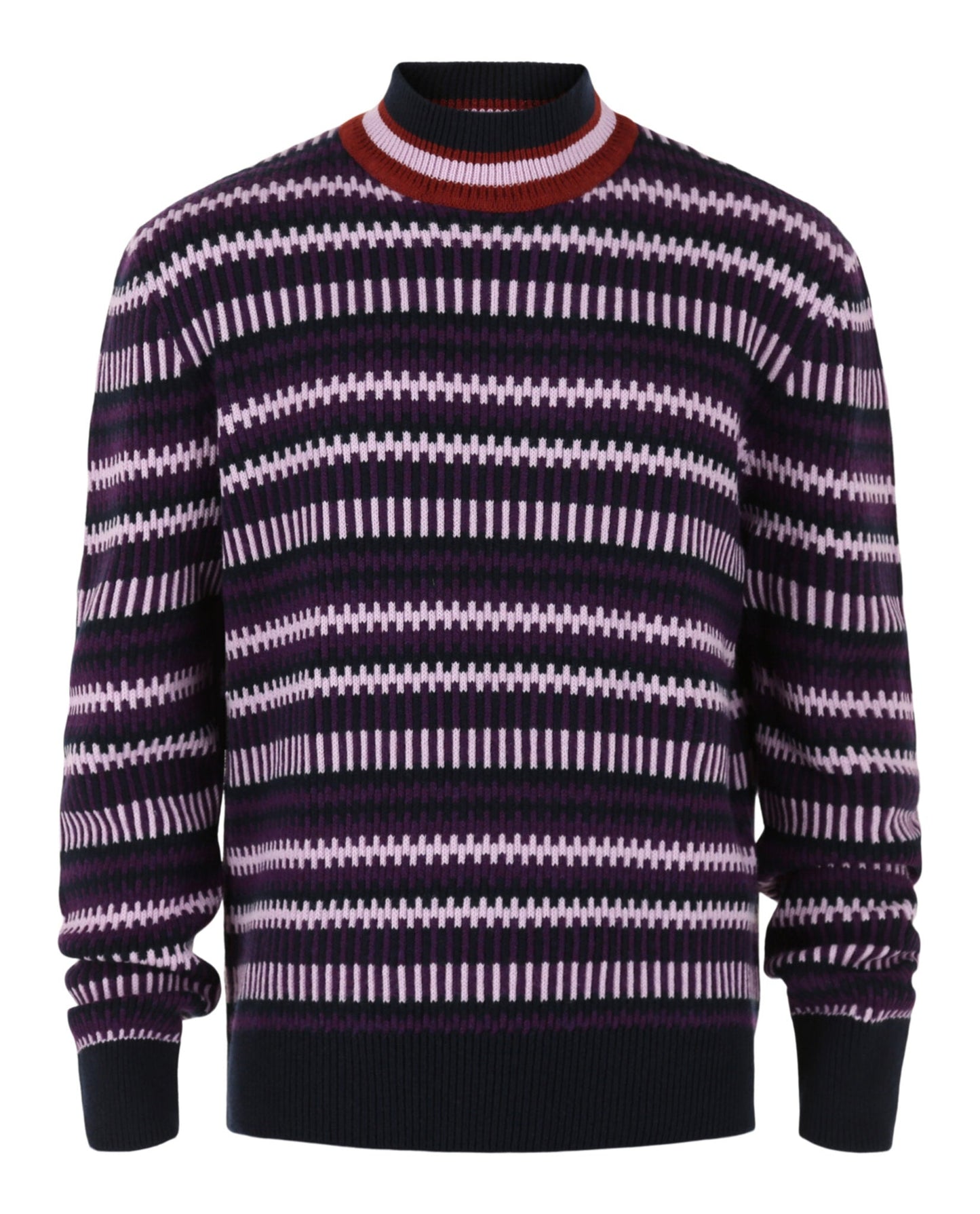 Ferragamo Striped Cashmere-Blend Sweater