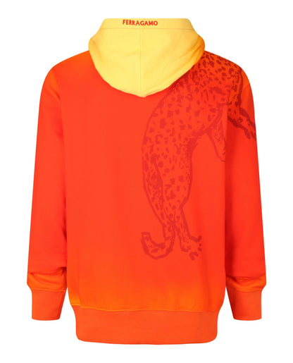 Ferragamo Sunset-Print Cotton Hoodie