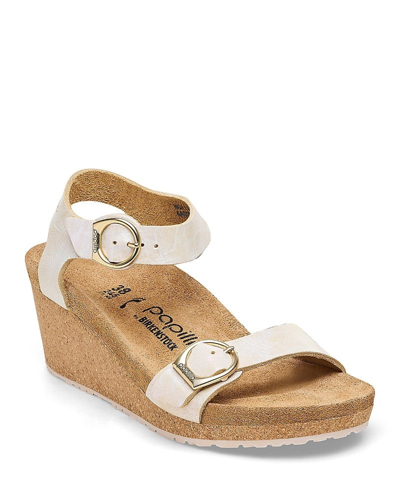 Birkenstock Almina French Piping Natural Leather Synthetics Sandals