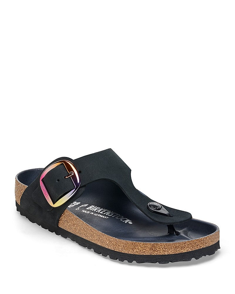 Birkenstock Madrid Big Buckle Natural Leather Patent Sandals
