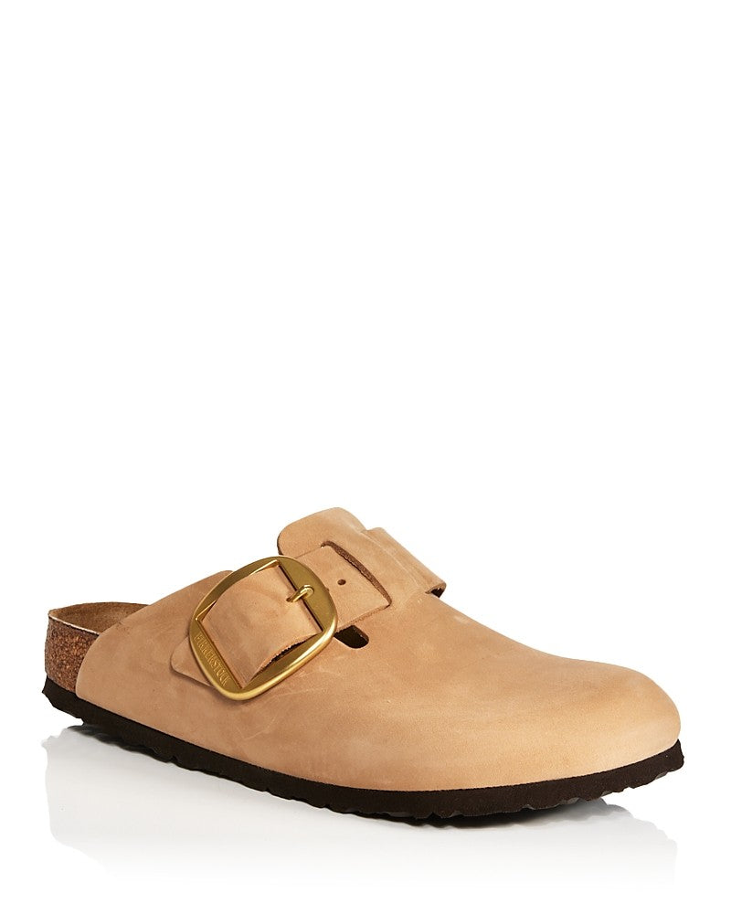 Birkenstock Boston Big Buckle Shearling Natural Leather