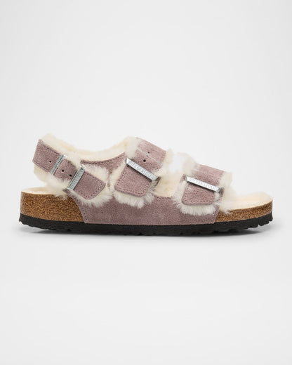 Birkenstock Milano Suede Shearling Suede Leather