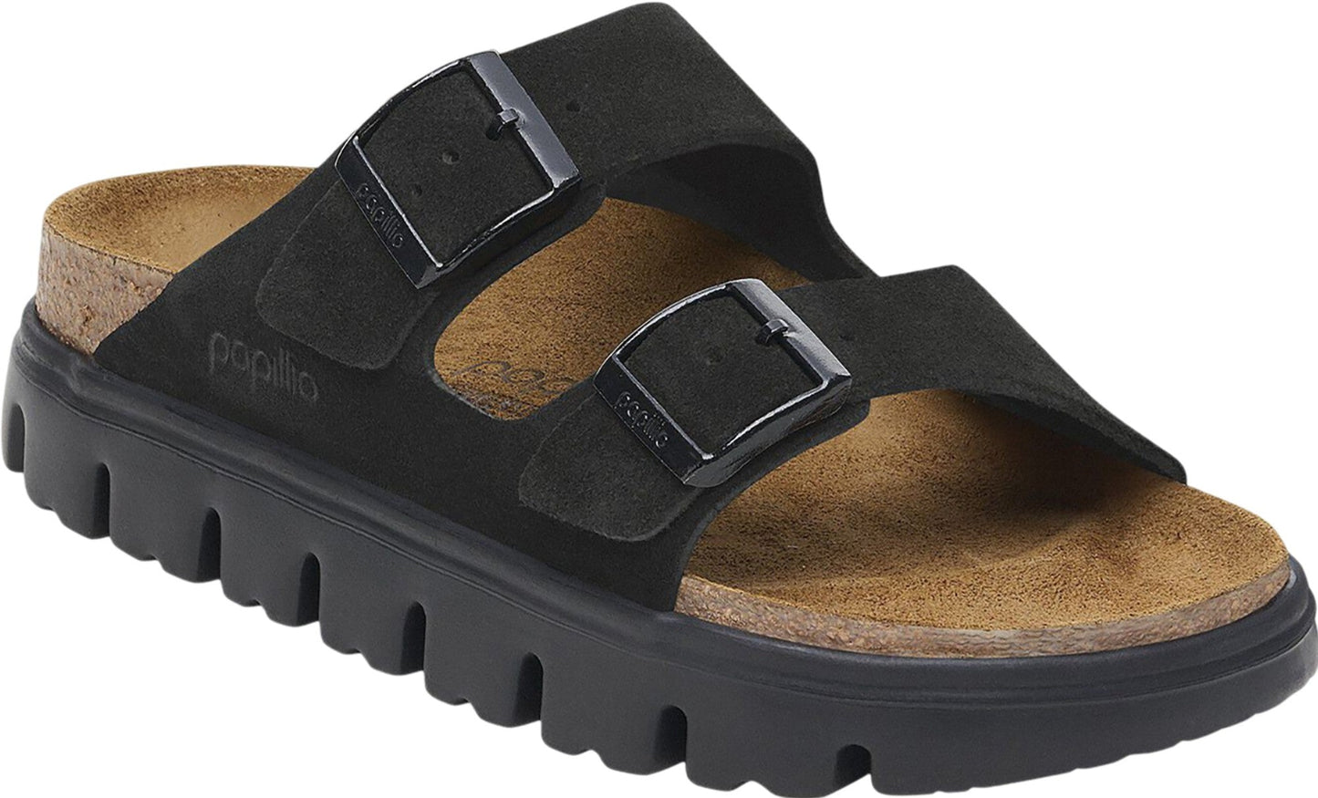 Birkenstock Arizona Pap Chunky Suede Leather Sandals Narrow