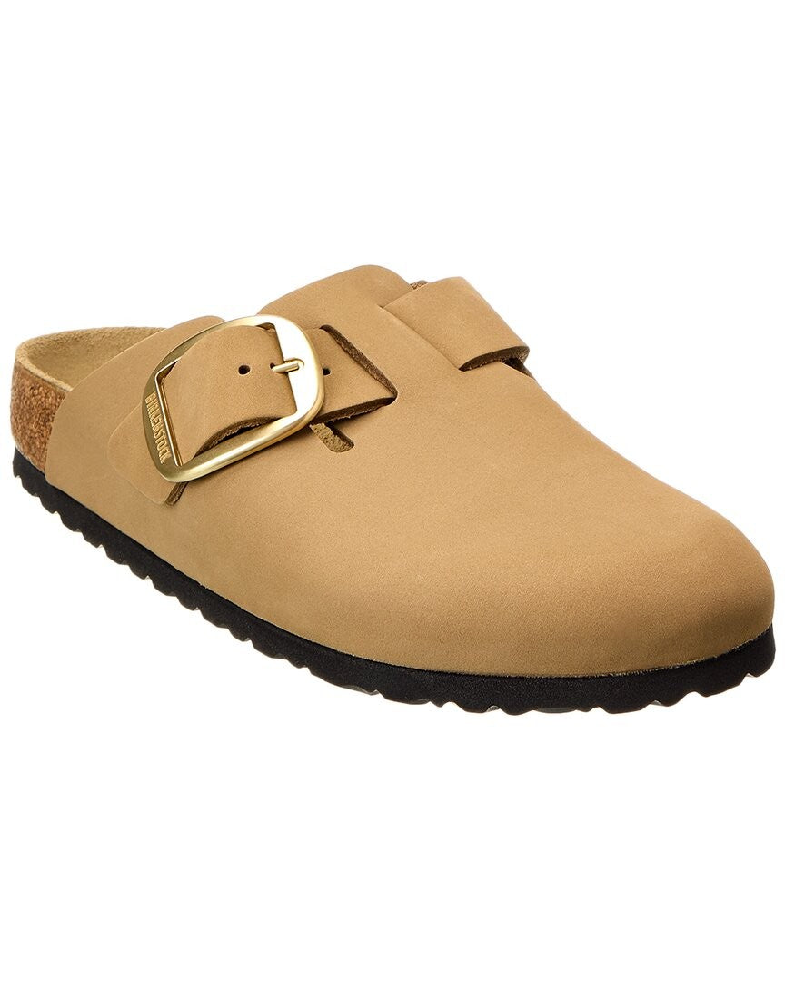 Birkenstock Boston Big Buckle Nubuck Leather Clogs