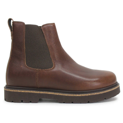 Birkenstock Highwood Slip On Mid Natural Leather Ankle Boots