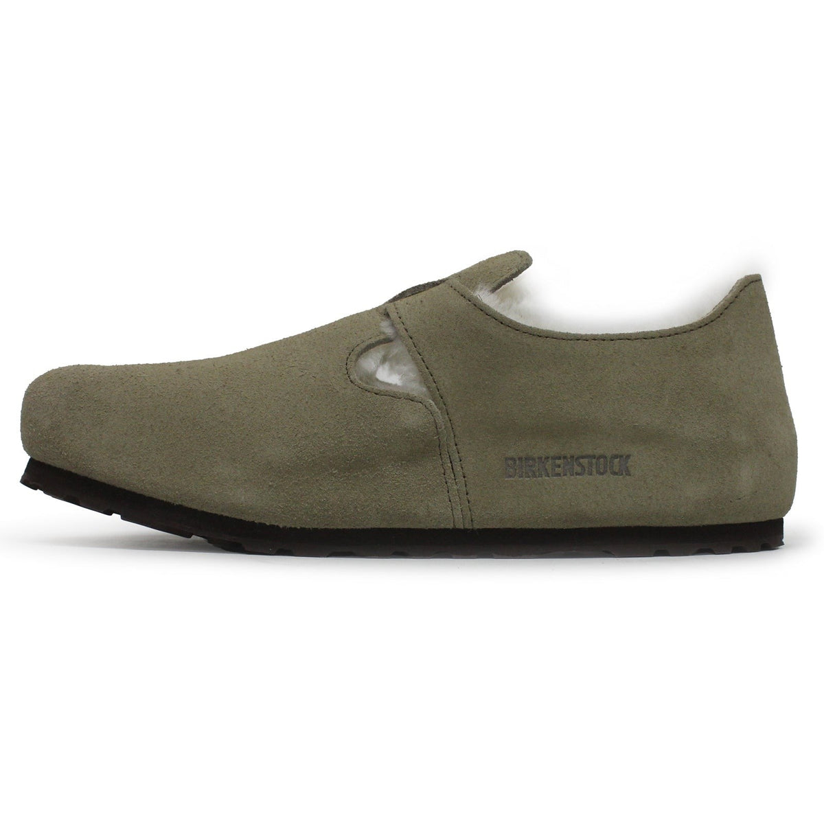 Birkenstock Unisex London Shearling Suede Leather Taupe