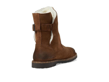 Birkenstock Unisex Upsala Shearling Suede Leather Dark Tea