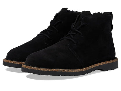 Birkenstock Unisex Uppsala Mid Shearling Suede Leather Black