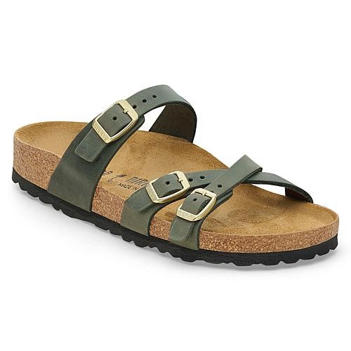 Birkenstock Arizona Big Buckle Nubuck Leather Sandals Narrow