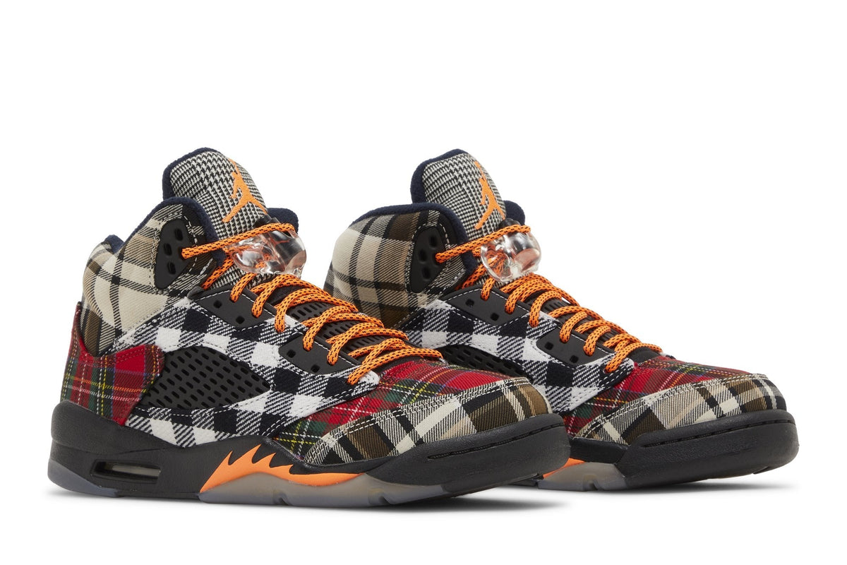 Air Jordan Grade School Retro 5 'Plaid Gs' Sneakers