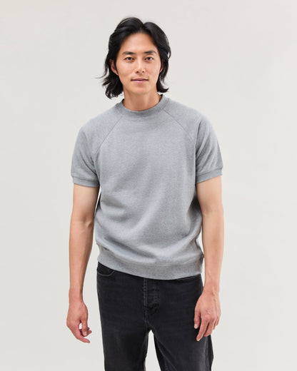 Mens Recycled Fleece Raglan Sweatshirt - Recycled Fleece - Heather Grey