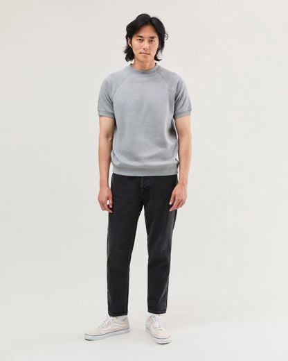 Mens Recycled Fleece Raglan Sweatshirt - Recycled Fleece - Heather Grey
