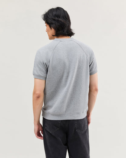 Mens Recycled Fleece Raglan Sweatshirt - Recycled Fleece - Heather Grey