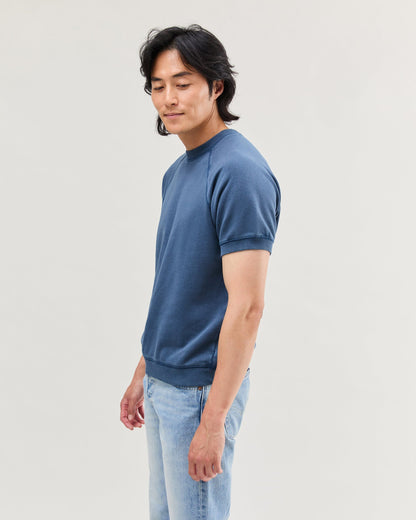 Mens Recycled Fleece Raglan Sweatshirt - Recycled Fleece - Mineral Moonlit Ocean