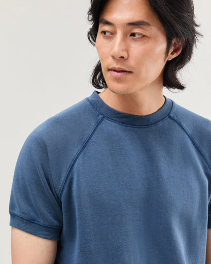 Mens Recycled Fleece Raglan Sweatshirt - Recycled Fleece - Mineral Moonlit Ocean