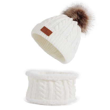 Children's Fashion Simple Hat Scarf Set