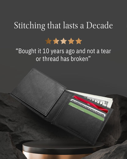 Bifold Wallet With Flip-Up ID Window
