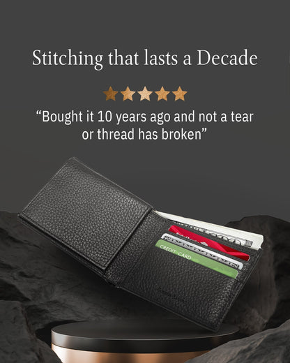Bifold Wallet With Flip-Up ID Window
