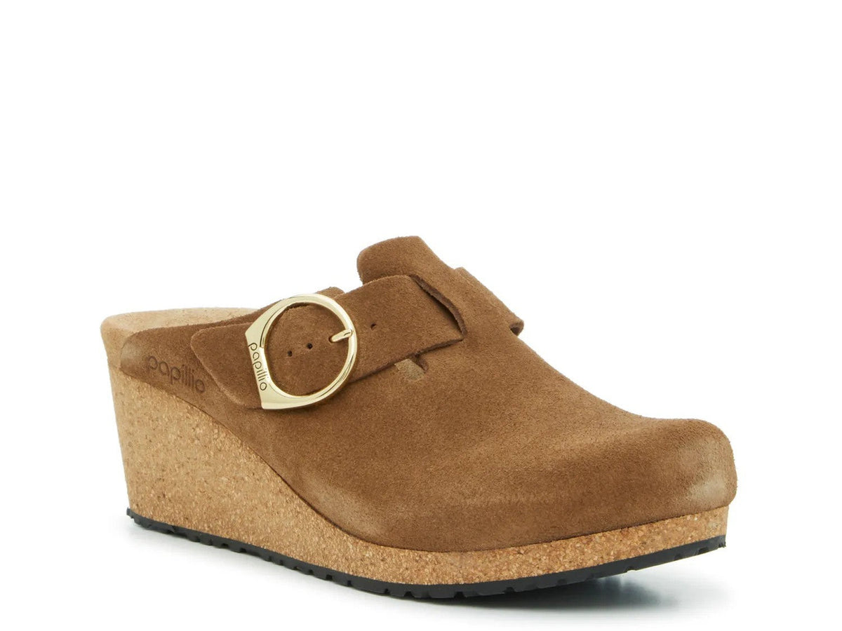 Birkenstock Fanny Ring-Buckle Suede Leather Wedge Narrow