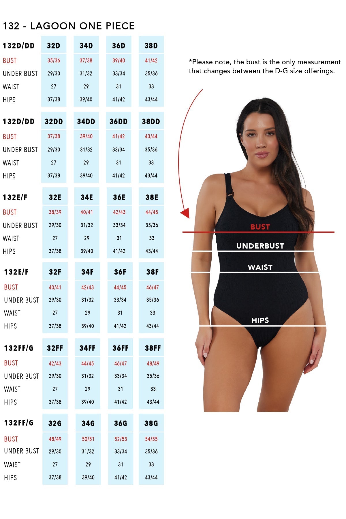 Pacifica Lagoon One Piece Cup Size Swimsuit - Black Pacifica - FINAL SALE