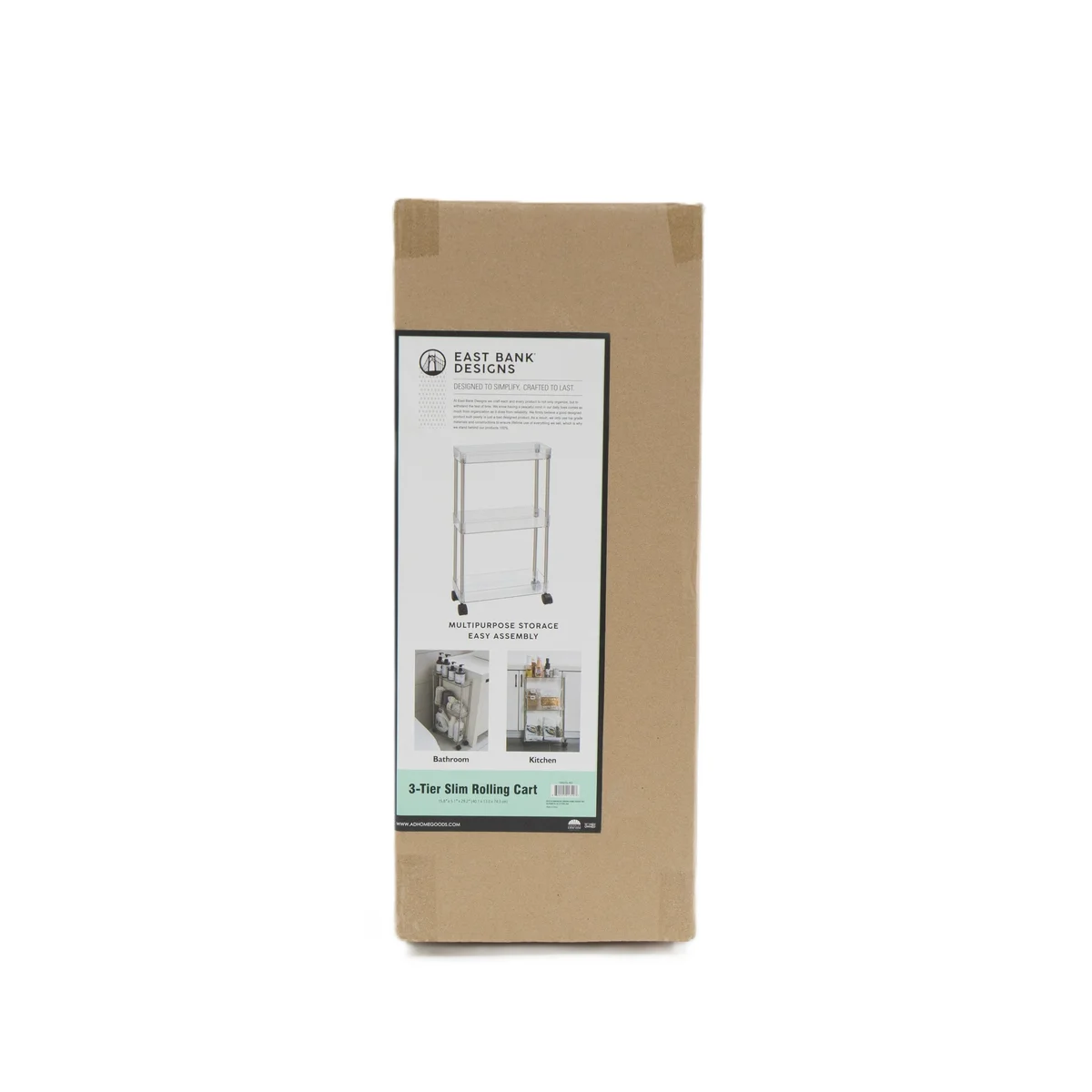 Chrome Clear Acrylic 3 Tier Cart