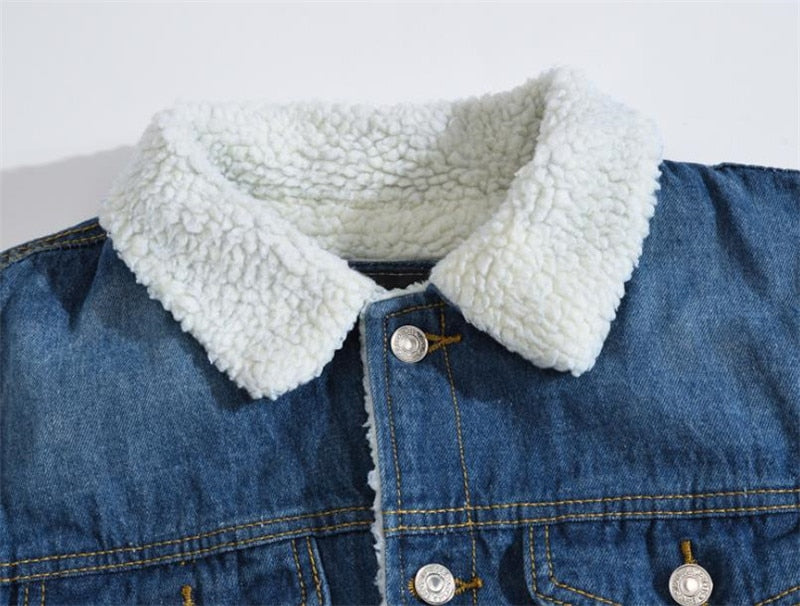 Men's Fleece Denim Jacket