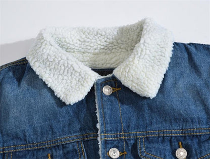 Men's Fleece Denim Jacket