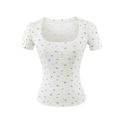 U-Neck Short Sleeve T-Shirt for Women