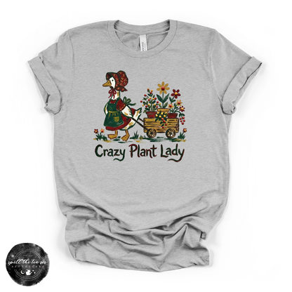 Crazy Garden Lady Goose Tee | Spring Graphic T-Shirt