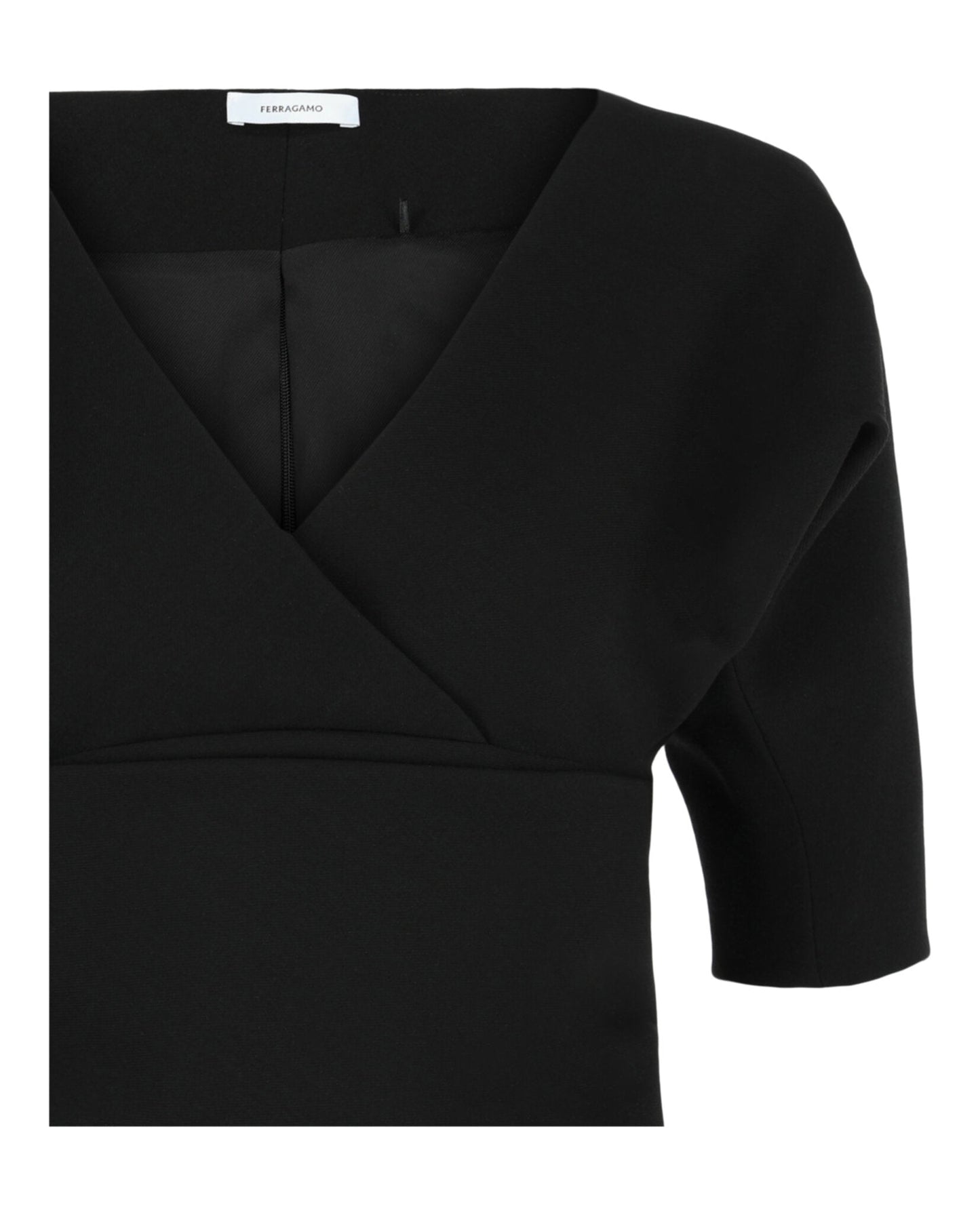 Ferragamo Layered Wool-Blend Blouse